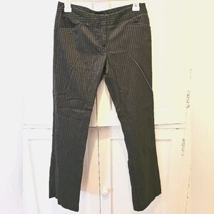 The Limited Drew Fit Grey Trousers with White Pinstripes - Size 4